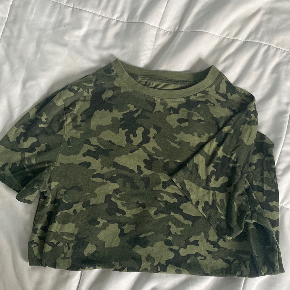 Mens camo short sleeve cotton tshirt